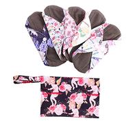 Healvian 3 Juegos Toalla De Tía Lavable Toalla Sanitaria Compresas Menstruales Reutilizables Almohadillas Femeninas Mujer Sanitaria La Capa Exterior Es De Tela Estampada. 5 Piezas * 3
