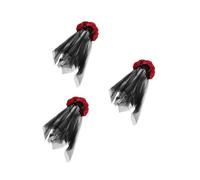 Healvian 3 Piezas Aro de la cabeza del Mujer accesorios para fiestas decoración gótico decoraciones de Halloween al aire libre cintas para el pelo con de flores rojo