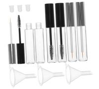 Healvian 3 Piezas Botella De Crema De Pestañas Contenedores De Pestañas Tubos De Rímel Para Aceite Embudo De Conservas Con Colador Tubo Delineador De Ojos Rímel Vacío Recargable Tinte