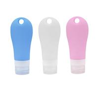 Healvian 3 piezas Botellas de Viaje de Silicona Set de Portátil Reutilizable Seguro para Lociones y Líquidos para Camping y Viaje