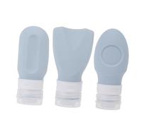 Healvian 3 piezas Botellas Rellenable de Silicona para Viaje de Unidades Dispensadoras Portátiles Prueba de Fugas para Champú Loción y Crema