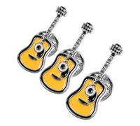 Healvian 3 piezas Broches Guitarra Esmaltados Retro Punk Alfileres Moda Unisex Elegantes para Trajes y Chaquetas