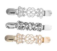 Healvian 3 piezas Clips para Chal y Suéter con Rhinestones Aleación Resistente para Mujeres y Niñas Adorno Elegante para Cuello de Vestido y Cárdigan Accesorio de Moda Fácil de Usar