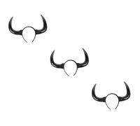 Healvian 3 piezas Diadema de Halloween con Cuernos de Vaca Realistas Ligera y para Fiestas Cosplay y Diseño Único para Mujer y Niñas