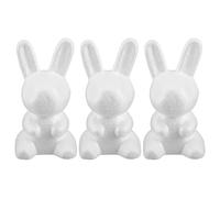 Healvian 3 Piezas Espuma Artesanal en Forma de Conejo para Manualidades de Pascua, Ligera y Creativa para Decorar y Pintar en Sesiones Familiares y Floristería