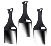 Healvian 3 piezas Peine para Cabello Rizado Plástico Peine Afro con Dientes Anchos Herramienta de Duradera y Antiestática para Diario