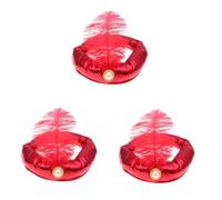 Healvian 3 Piezas Sombrero Príncipe Rojo para Halloween Tocado Árabe Decorativo para Accesorio de Cosplay y Fiesta Material Duradero