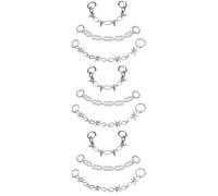 Healvian 3 Series Cadenas Para Zapatos De Punk Accesorios Para Zapatillas Y Joyería Decorativa Para Mujer Clásico Y Único Instalación Y Compatible Con Sandalias Y Zuecos 3 Piezas*3