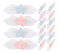 Healvian 30 accesorios kawaii para el cabello: pinzas para el cabello con estrellas de colores, tocado decorativo con alas, pasadores para niñas, accesorios para bodas, carnavales y otras ocasiones.