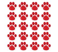 Healvian 30 Parches Termoadhesivos de Chenilla Diseño de Huellas de Perro Autoadhesivos y Bordados Tamaño Pequeño para Ropa Sombreros y Proyectos DIY de Costura