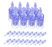 Healvian 30piezas Repuesto Para Dispositivo Eléctrico De Microagujas Agujas Azules Para Herramientas De Cuidado Piel Reemplazo Para Máquina De Microagujas