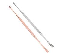 Healvian 3juegos Herramienta De Limpieza De Oídos De Inoxidable Removedor De Cera De Oído Doble Cabezal Ergonomía y Fácil De Usar Accesorio De Higiene Personal