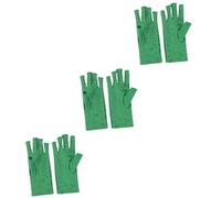 Healvian 3pares Guantes De Manicura Anti-uv Para Protección Solar Guantes Transpirables De Dedo Para Tratamientos De Uñas Alta Elasticidad y Comodidad Para Uso Casa y Profesionales