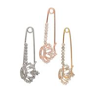 Healvian 3piezas Broche Decorativo de Tiara Accesorios de Moda Delicados para Ropa para Bisutería y Joyería de Mujer para Eventos de Gala y Uso Diario