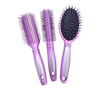 Healvian 3piezas Cepillo De Masaje Para Cabello Kit Completo Ventilación Plano y Rizador