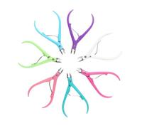 Healvian 3piezas Corta Cutículas De Plástico Alicate De Manicura Con Muelle Reforzado Para Piel Muerta Mango Ergonómico Herramienta Precisa Para Uñas y Pies Colores Aleatorios