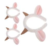 Healvian 3piezas Diadema De Cuerno De Oveja De Peluche Orejas De Cordero Para Accesorios De Fiesta De Disfraces Conjunto De Cosplay De Criaturas Para Halloween y Carnaval