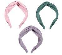 Healvian 3piezas Diademas Anchas Con Para Mujeres Accesorios De Cabello Coreanos Diseño Simple y Ligero Colores Amarillo Verde Oscuro Naranja