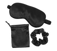 Healvian 3piezas Máscara Para Dormir Bolsa y Diadema Máscara Ojos Satinada Dormir Bloqueo De Luz Relajación Facial Cómoda Viaje Para Descanso Viajes y Hogar