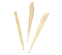 Healvian 3piezas Palillo de Oído para Cerumen Cuchara Limpiadora de Oídos Herramienta de Eliminación de Cerumen Uso Casa Portátil Eficaz