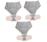 Healvian 3piezas Pañal De Adulto Lavable y Anti-fugas Ropa Interior Para Urinaria De Ancianos Algodón Cómodo y Transpirable Para Uso Casa