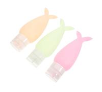 Healvian 3Piezas Silicona Para Viaje Vacías Reutilizables Para Champú y Cosméticos Colores Aleatorios Para Almacenamiento y Organizador De Viaje