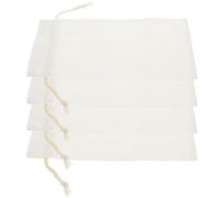 Healvian 4 Bolsas de Lino Blancas para Botellas de Vino 16X355 CM con Cordón Ajustable Reutilizables para Sublimación y Viaje Bolsa Portabotellas Decorativa para Regalos y Fiestas