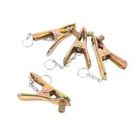 Healvian 4 Clips Adaptadores de Válvula para Bomba de Bicicleta Conversor Metálico Color Dorado Clip para Inflador de Neumáticos Accesorio Portátil para Ciclismo y Compresor Sup