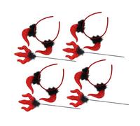 Healvian 4 Juegos Lightweight Devil Headband And Trident Stick For Carnival Cosplay Party Accessories