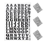 Healvian 4 Letras y Símbolos de Vinilo Termotransferible Negro para Planchar, Tamaño Pequeño 27x18.5 Cm, Calcomanías de Letras para Transferencia Térmica en Camisetas y Decoración de Ropa