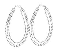 Healvian 4 Pares encantos de zapatillas con cuentas nombre cordón Hechizas cadenas accesorios de zapatillas cadena de arranque joyas de arranque decoración de zapatos Aleación de zinc Plata