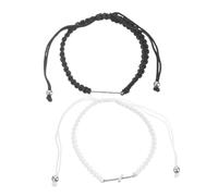 Healvian 4 Pares Pulsera Tejida Cruz Plata Cadena De Muñeca De Niñas Favores De Fiesta Pulseras De Cordón Pulseras Tejidas Pulseras Pulsera De Mujeres Cuerda Trenzada