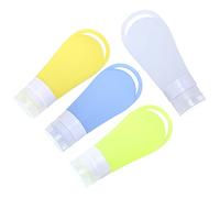 Healvian 4 piezas Botellas de Viaje Juego Recipientes para Cosméticos Diseño Prueba de Fugas para Lociones y Champús para y Almacenamiento de Productos de