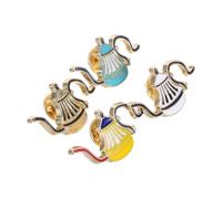 Healvian 4 Piezas Broche De Cafetera Metálico Pins De Cafetera De Goteo Para Solapa Accesorio De Vestir Ocasión