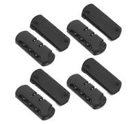 Healvian 4 Piezas Candado Código para Mochila y Maleta Negro, Diseño Oculto y Material Plástico Resistente, Sistema Seguro de Bloqueo para Viajes y Lugares Concurridos