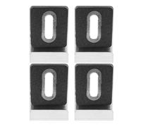 Healvian 4 Piezas Clips de Soporte de Espejo Soportes de Espejo de Acero Inoxidable 304 Plata para Montaje en Pared, Película Protectora, Superficie Pulida y Brillante
