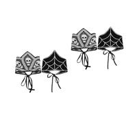 Healvian 4 Piezas Crochet Headbands Halloween Skull Bandanas Spider Gothic Hair Accessories For Women Party And Daily Wear