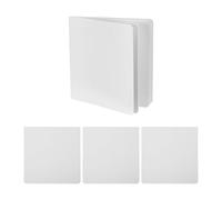 Healvian 4 Piezas Cuaderno en Blanco para Marcadores, Libro de Cartón Rígido, 16,5x16,5x0,5cm, Blanco, Aula y Educación en Casa
