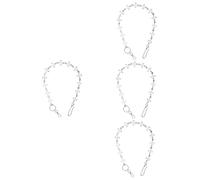 Healvian 4 Piezas De Cadena De Metal Para Mujer Estilo Hip Hop Con Personalidad Atractiva Y Oscura Para Pantalones Vaqueros Cinturones Pantalones Y Cintura Color Plateado