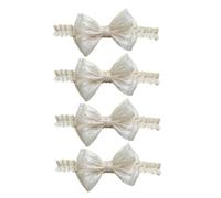 Healvian 4 Piezas Diademas Elásticas para Niñas con Lazo Bandas Suaves y Cómodas para Bebés para Fiestas Eventos Festivos y Diario