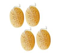 Healvian 4 piezas Esponjas de Baño de Malla Panal Exfoliantes y Suaves para Ducha y Baño Limpiadoras Profundas para Cuerpo Hombres y Mujeres Familiar