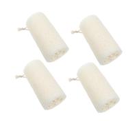 Healvian 4 Piezas Esponjas Exfoliantes de Lufa Natural Esponja Corporal Suave para Ducha Orgánica para Seca Depurador Corporal Duradero y Exfoliante