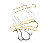 Healvian 4 piezas Peine Lateral Metálico para Mujer de Peine Pequeño Ondulado Resistente y Ligero Accesorios para Boda y Fiesta Tonos Dorado y Plateado Elegante