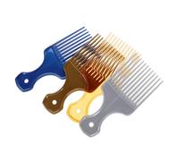 Healvian 4 Piezas Peines con Mango Largo para Hombres y Mujeres Peine de Dientes Anchos para Cabello Rizado Desenredante y Peinado para Crear Peinados Hacia Atrás Herramienta para Peinar