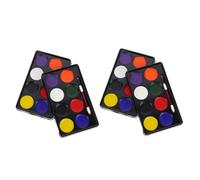 Healvian 4 Piezas Pintura Facial Bandera Nacional para Cuerpo y Rostro, Colores Mezclables, Material Plástico, Adecuado para Festivales y Enseñanza de Pintura