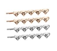 Healvian 4 piezas Pinzas para Cabello Punk Vintage Clips de Horquilla Metálicos Dorados y Plateados para Decorativo Femenino