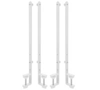 Healvian 4 Piezas Soporte Ajustable para Panel Perforado de Hierro Abrazadera Metálica para Bordes de Mesa de 1 a 5,5 Cm, Instalación Fácil sin Taladro para Oficina y Taller