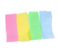 Healvian 4 Piezas Toallas de Baño de Nailon para Ducha y Espalda Exfoliantes de Limpieza Profunda Cinturón de Toalla de Baño Exfoliante Cepillo de Espalda