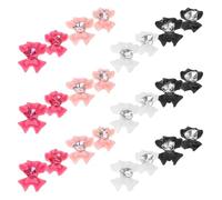 Healvian 40 Piezas Adornos para Decoración de Uñas Lazo en Resina y Cristal, Accesorios Fáciles de Aplicar para Manicura Profesional en Trabajos de Nail Art DIY