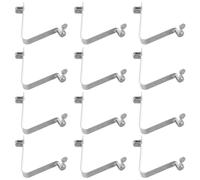 Healvian 40 Piezas Clip de Resorte para Paraguas en V, Metal Plata, para Poste de Tienda y Tubo de 8mm, Botón Pulsador, para Uso Exterior y Fijación de Varillas DIY